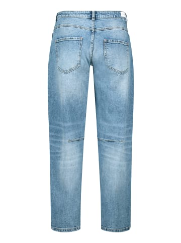 CARTOON Used Look-Jeans mit Bindegürtel in Blau