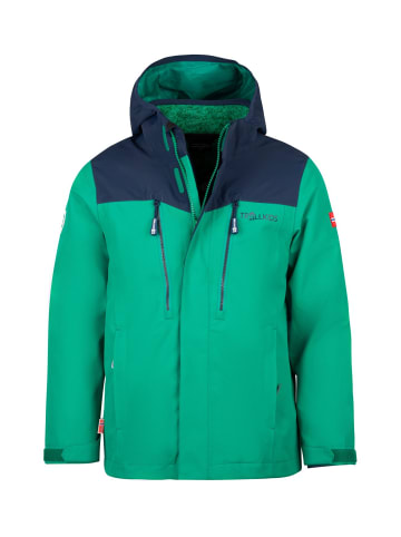 Trollkids 3-in-1-Funktionsjacke "Preikestolen" in Pfeffergrün/Marineblau