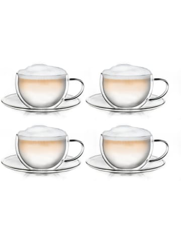 Creano 4er-Set Thermo-Tasse "Tee-/Latte Macchiato Cappuccino"  - 250ml