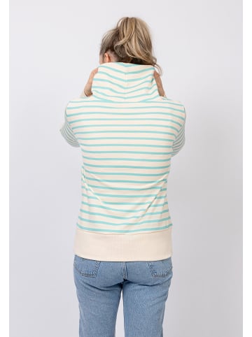 Salzhaut Sweatshirt Kóóveljāu in Beige Aqua