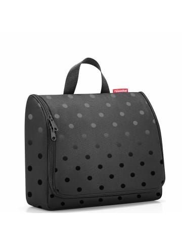 Reisenthel cosmetics toiletbag XL - Kulturbeutel 28 cm (leo vanilla) in glossy dots black