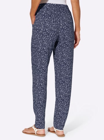 Sieh an! Schlupfhose in marine-weiß-bedruckt