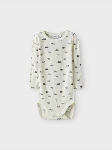 name it Woll-Body langarm NBMWANG WOOL NEEDLE in snow white