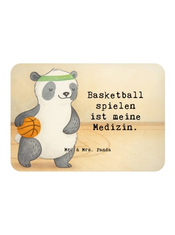 Mr. & Mrs. Panda Magnet Panda Basketball Design mit Spruch in Weiß