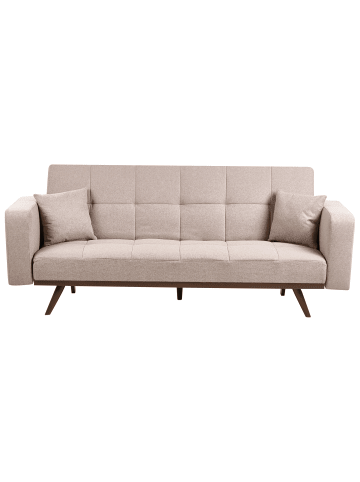 Beliani 3-tlg Schlafsofa HJULBY in Braun