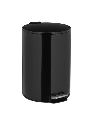 relaxdays Treteimer in Schwarz - 12 Liter