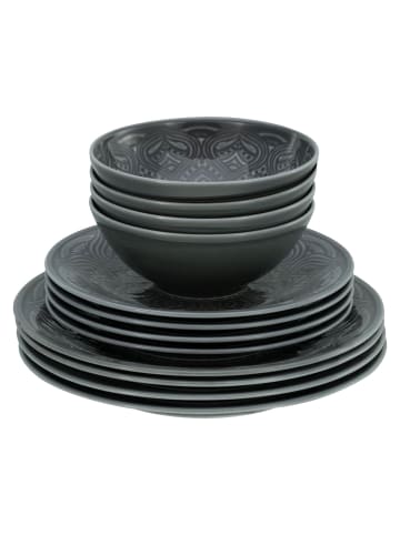 CreaTable 12 tlg. Set 21626 Orient Mandala Teller Set in Stein