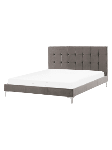 Beliani Doppelbett AMBERT in Grau - (W) 148 x (H) 102 x (L) 212 cm