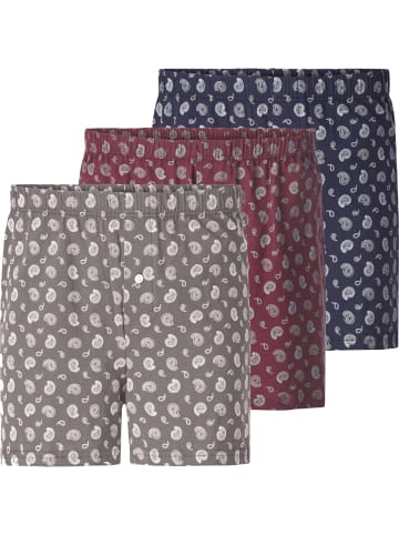 BABISTA 3er Pack Boxershorts LUNETTO in dunkelblau rot beige