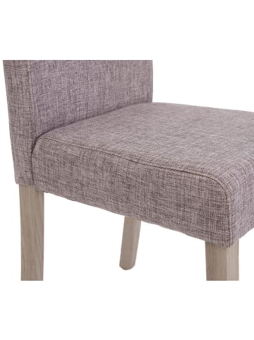 MCW 4x Esszimmerstuhl Littau, Textil, grau, Beine Struktur - Eiche