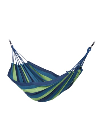 relaxdays Hängematte in Blau/ Grün - (B)240 x (T)150 cm