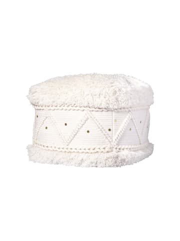 Kayoom Sitzkissen Pouf Bohist 50cm x 50cm boho in creme