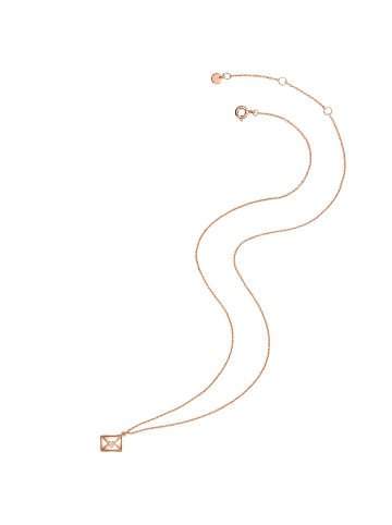 Lulu & Jane Kette Umschlagaus Messing Zirkonia in roségold