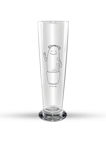 Mr. & Mrs. Panda Bier Glas Kaktus Heilig ohne Spruch in Transparent