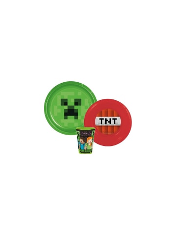 Minecraft TNT Geschirrset Kunststoff für Kinder