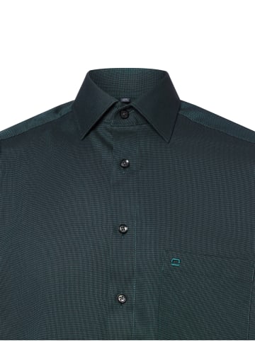 OLYMP  Hemd in schwarz smaragd - 0001