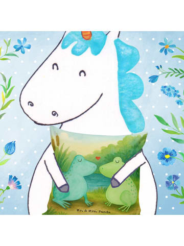 Mr. & Mrs. Panda Sofa Kissen Frosch Liebe Design ohne Spruch in Weiß