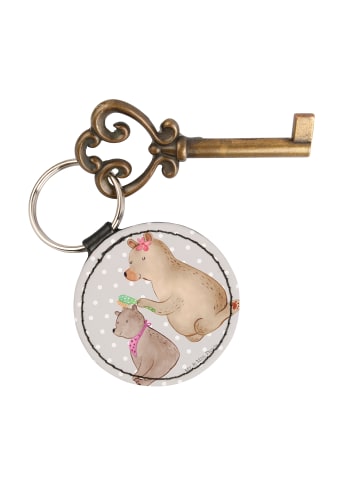 Mr. & Mrs. Panda Anhänger Bär Kind ohne Spruch in Grau Pastell