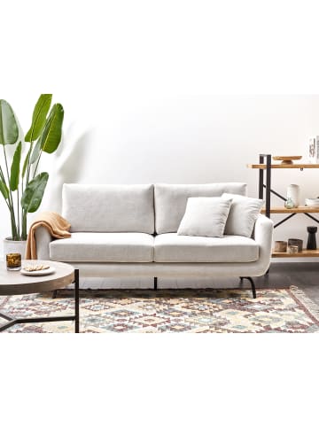 Beliani 3-Sitzer Sofa VESALA in Weiß/Schwarz - (W) 185 x (H) 71 x (L) 77 cm