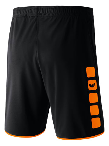 erima Herren Classic 5-C Shorts in schwarz/orange