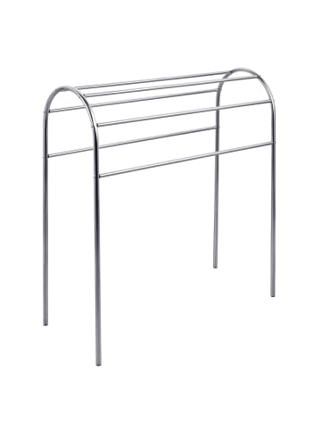 relaxdays Handtuchständer in Silber - (B)78 x (H)81,5 x (T)29,5 cm