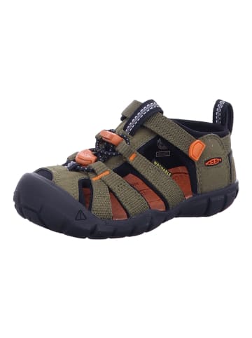 Keen Riemchensandalen SEACAMP II CNX in Dark Olive/Gold Flame