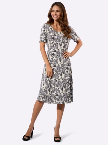 WITT WEIDEN Jerseykleid in champagner-anthrazit-bedruckt