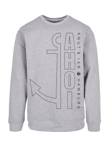 F4NT4STIC Sweatshirt Ahoi Anker Outlines Knut & Jan Hamburg in grau meliert