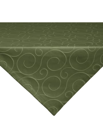 Erwin Müller Jacquard, Baumwollmischung Mitteldecke Oberhausen in dunkelgrün