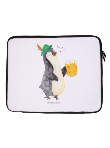 Mr. & Mrs. Panda Notebook Tasche Pinguin Bier ohne Spruch in Weiß