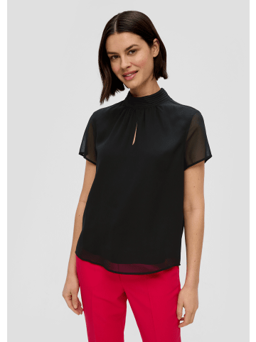 s.Oliver BLACK LABEL Bluse kurzarm in Schwarz