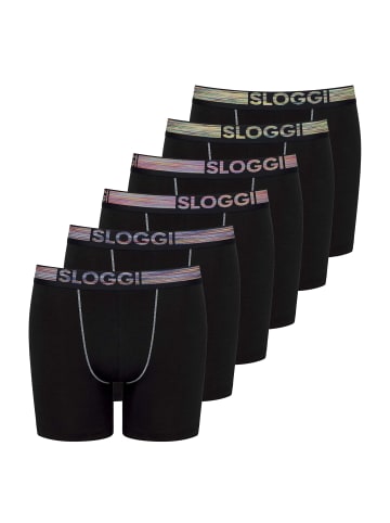 Sloggi Boxershort 6er Pack in Schwarz