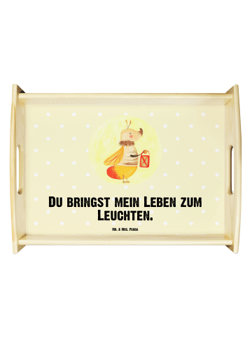 Mr. & Mrs. Panda Küchentablett Glühwürmchen mit Spruch in Gelb Pastell