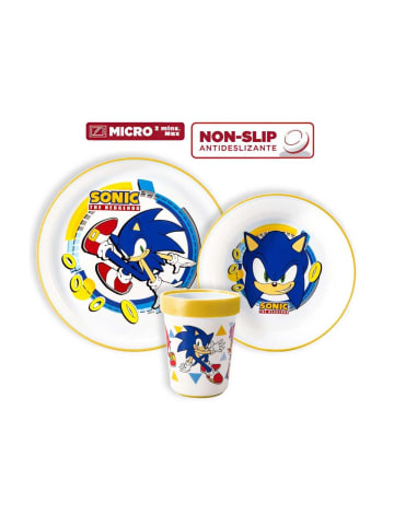Sonic Rutschfestes Essgeschirr-Set – 3-teilig