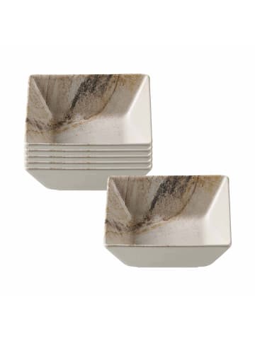 6er Set Schalen Arezzo in Braun 13 x 13 cm