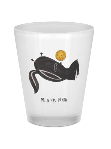 Mr. & Mrs. Panda Likör Glas Stinktier Ball ohne Spruch in Transparent
