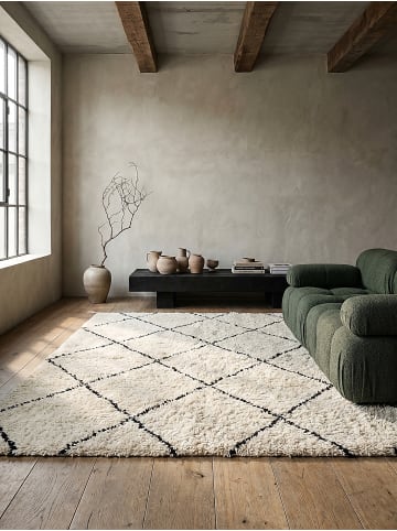 KADIMA DESIGN Shaggy-Teppich Berber weich wohnlich Wohnzimmer Schlafzimmer in Schwarz