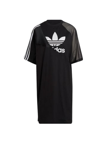 Adidas originals adidas Adicolor Split Trefoil Tee Dress in Schwarz