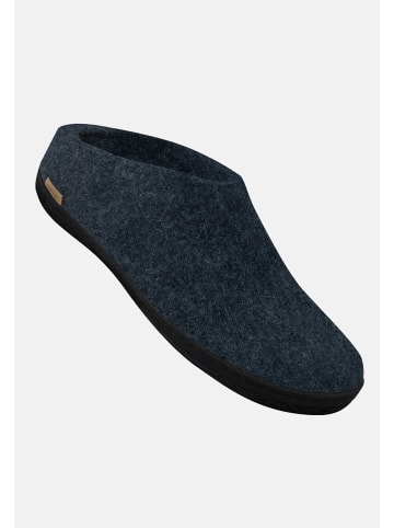 glerups Pantoffeln Kautschuksohle Schwarz in Denim