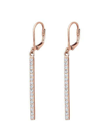 Elli Ohrringe 925 Sterling Silber Geo, Rechteck in Rosegold
