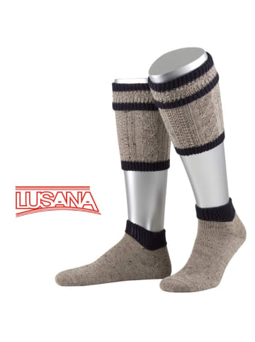 Lusana Trachten-Socken in braun