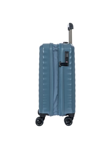 BRIC`s Nausicaa 4 Rollen Kabinentrolley 55 cm mit Dehnfalte in grey blue