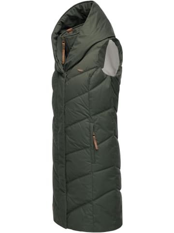 ragwear Steppweste Natalka Vest in Dark Olive