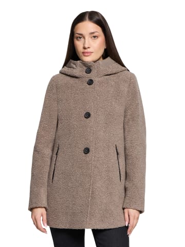 Gil Bret Wolljacke mit Kapuze in Taupe Melange
