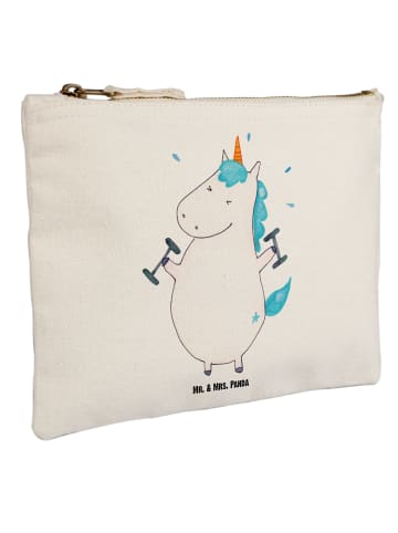Mr. & Mrs. Panda Waschtasche Einhorn Fitness ohne Spruch in Weiß