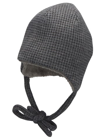 Sterntaler Beanie Waffeloptik in rauchgrau