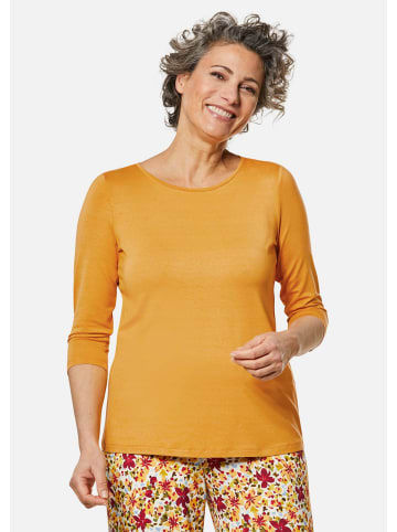 GOLDNER Shirt Trageangenehmes Viskoseshirt mit Elasthan in maisgelb