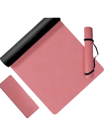 relaxdays Yogamatte in Rosa - (B)68 x (H)0,5 x (T)183 cm