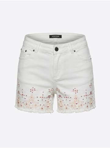 KOROSHI Bestickte Shorts in weiß