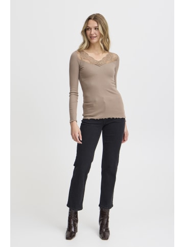 Fransa FRHIZAMOND TEE 25 slim fit in Walnut